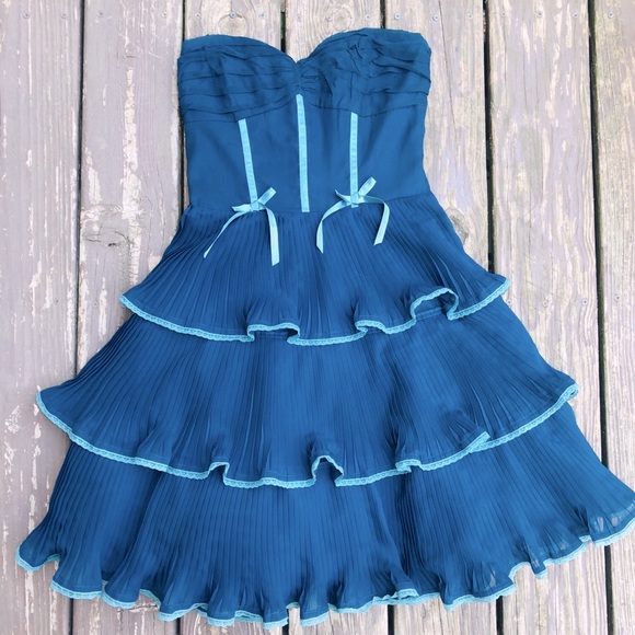 Betsey Johnson vintage corset silk evening dress - Picture 2 of 5